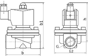 Клапан электромагнитный Росма СК-22-В G1/2 Ду15 Ру7 стальной, нормально открытый, прямого действия, мембрана - Viton, с катушкой 24В